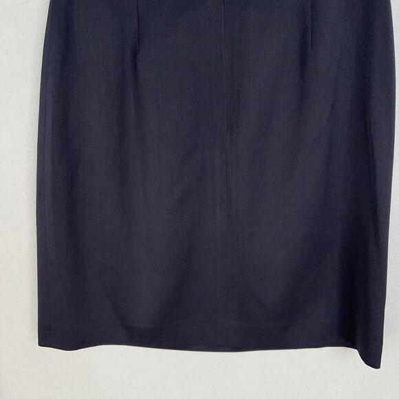 J.Crew Skirt Womens 6 Navy Italian Wool Pencil Minimal Quiet Luxury Made Italy - Picture 8 of 13